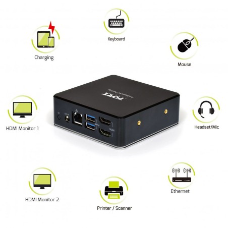 Station d'accueil PORT Connect 2x 2K USB-C/USB-A