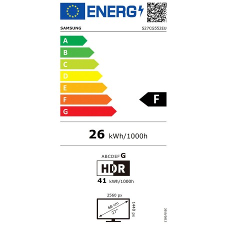 écran SAMSUNG 27" LED - Odyssey G5 S27CG552EU - QHD (165 Hz)