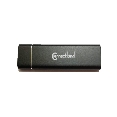 boitier externe CONNECTLAND  - USB3.1 Type-C pour SSD M.2 PCIe Nvme, noir