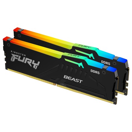 mémoire Kingston FURY Beast RGB 32 Go (2 x 16 Go) DDR5 6000 MHz CL30