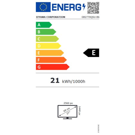 écran IIYAMA 27" LED - GB2770QSU-B6 Red Eagle - 2.5K ( 180 Hz )