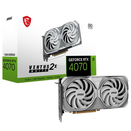 carte graphique MSI GeForce RTX 4070 Ventus 2X 12G OC , blanc