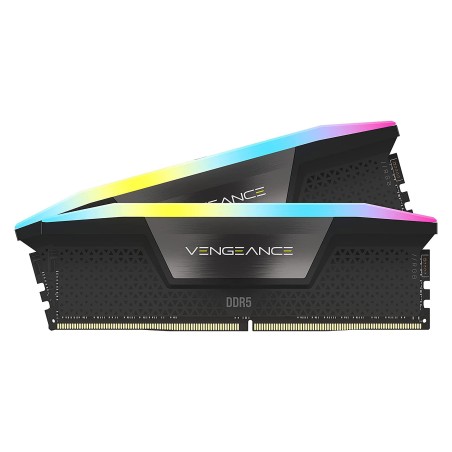 Barrette Mémoire CORSAIR Vengeance RGB DDR5 32 Go (2 x 16 Go) 6000 MHz CL36 - Noir (CMH32GX5M2E6000C36)