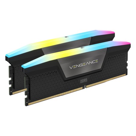 Barrette Mémoire CORSAIR Vengeance RGB DDR5 32 Go (2 x 16 Go) 6000 MHz CL36 - Noir (CMH32GX5M2E6000C36)