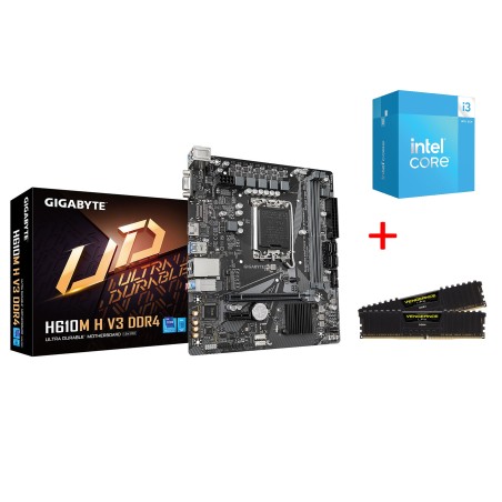 kit évolution   GIGABYTE H610M H V3 DDR4 (s.1700)  |  INTEL  i3-14100   |  DDR4 16 Go (2 x 8 Go) 3600 MHz