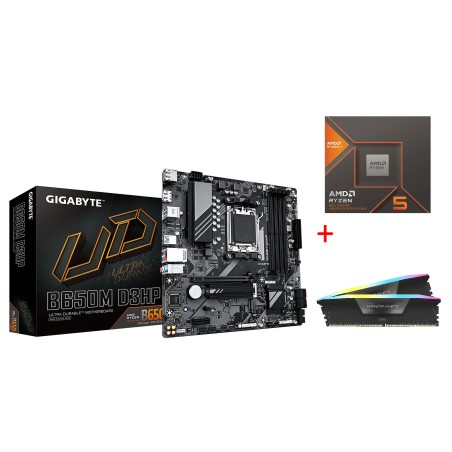 kit évolution   GIGABYTE B650M D3HP (AM5)  |  AMD Ryzen 5 8500G  |  DDR5 32 Go (2 x 16 Go) 6000 MHz